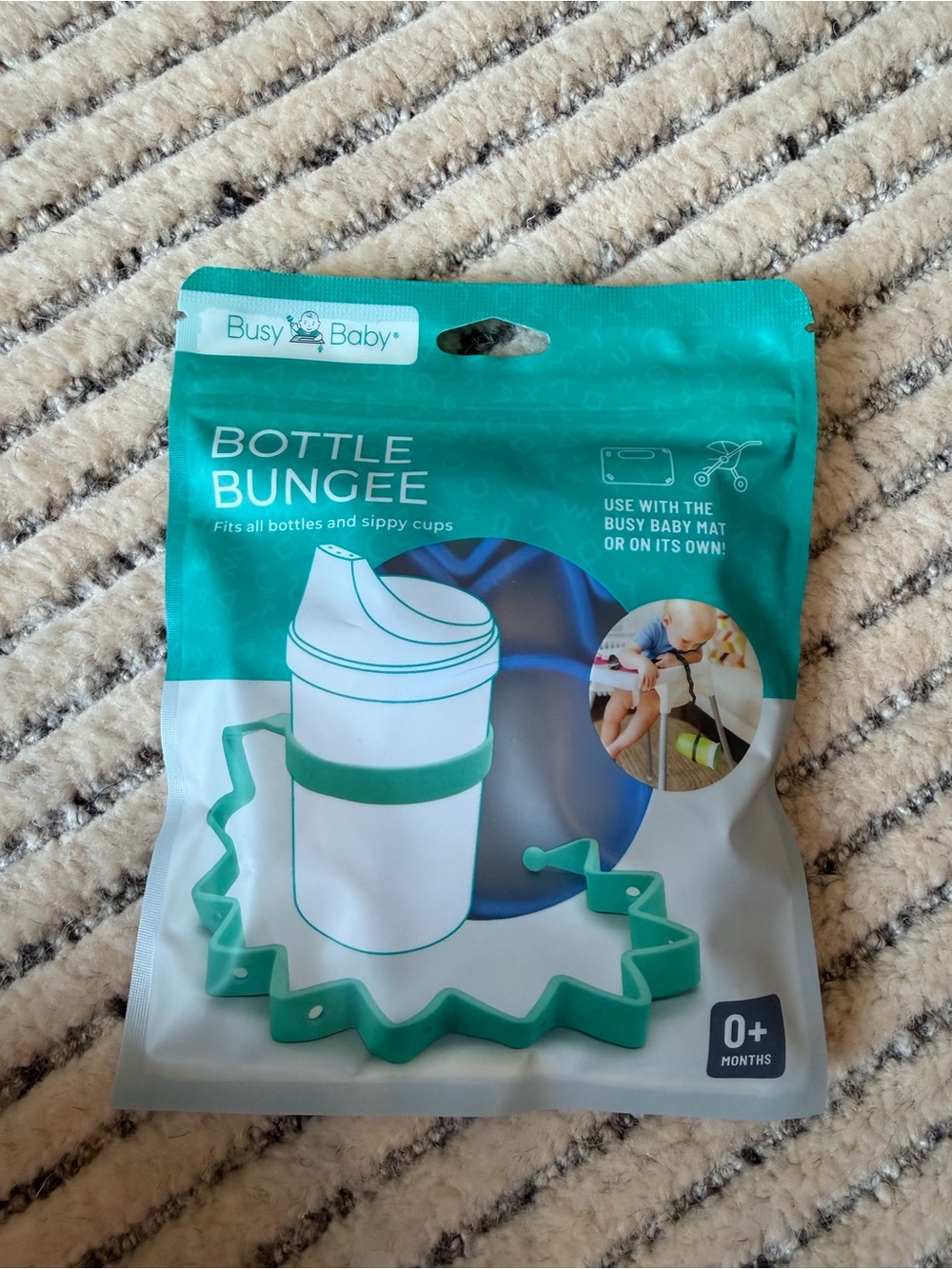 Teal Bottle Bungee - Secure Bottle and Sippy Cup Holder